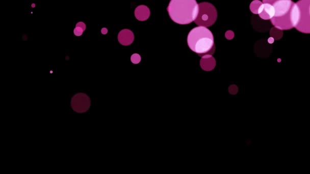 Vídeo Brillantes Partículas Redondas Color Rosa Vertiendo Hacia Abajo Tamaño — Vídeo de stock