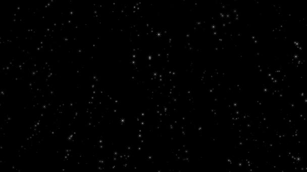 Loop Video Con Estrellas Blancas Brillantes — Vídeo de stock
