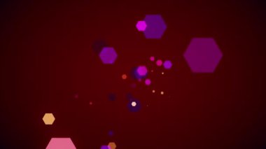 Altıgenler renkli bir arkaplanda belirir