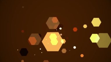 Altıgenler renkli bir arkaplanda belirir