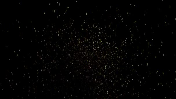 Particles Spring Black Background — Stock Video