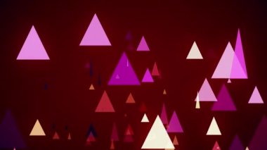 Üçgenler renkli bir arkaplanda belirir