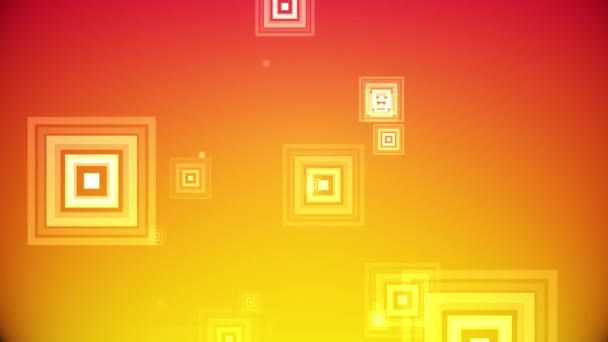 Quadrate Entstehen Auf Einem Farbenfrohen Hintergrund — Stockvideo