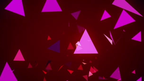 Triangles Spring Colorful Background — Stock Video