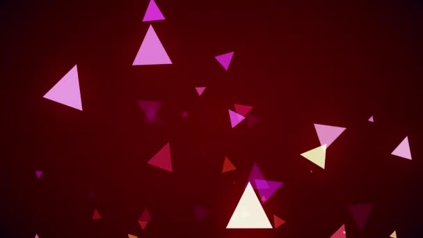 Трикутники Піднімаються Барвистий Фон — стокове відео