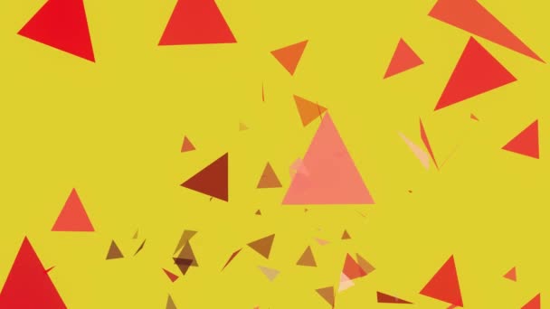 Üçgenler Renkli Bir Arkaplanda Belirir — Stok video