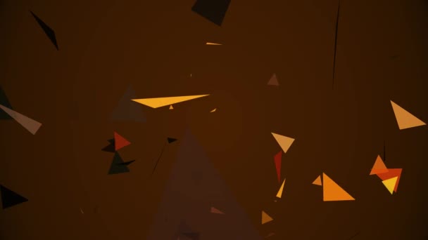 Dreiecke Entstehen Auf Buntem Hintergrund — Stockvideo
