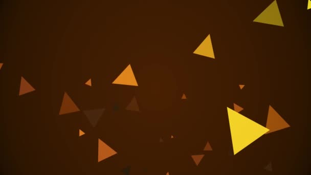 Τρίγωνα Ξεπηδούν Ένα Πολύχρωμο Φόντο — Αρχείο Βίντεο