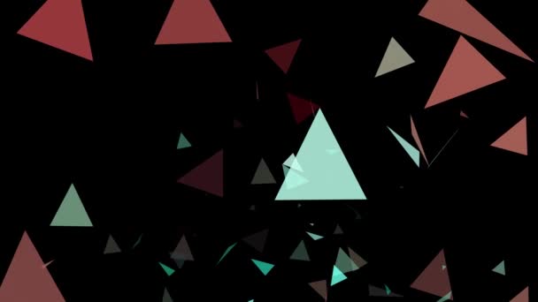 Háromszög Ugrik Fel Egy Fekete Háttér — Stock videók