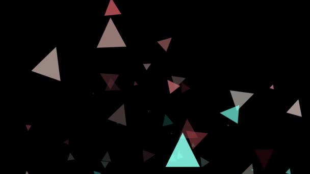 Trojúhelník Vyvěrá Černém Pozadí — Stock video