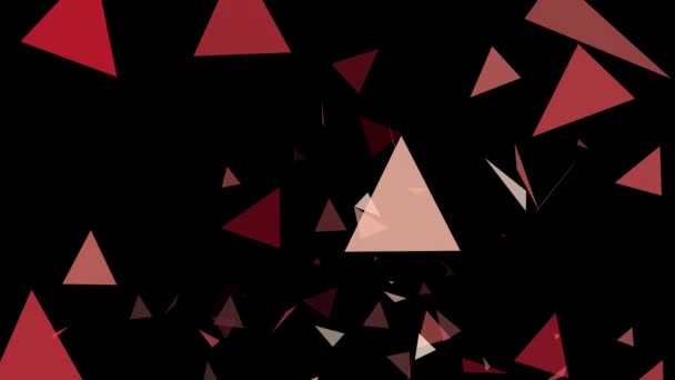 三角形は黒の背景に立ち上がります — ストック動画