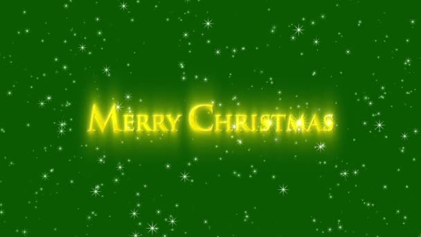 Glitter Flutters Colored Background Revealing Words Merry Christmas — Stock Video