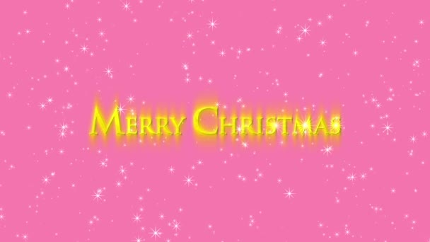 闪耀在彩色的背景上 闪烁着圣诞快乐的字样 — 图库视频影像