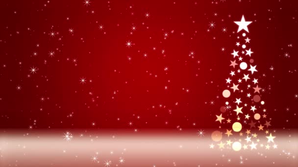 クリスマスツリーのビデオ映像と色の背景とともにキラキラ — ストック動画