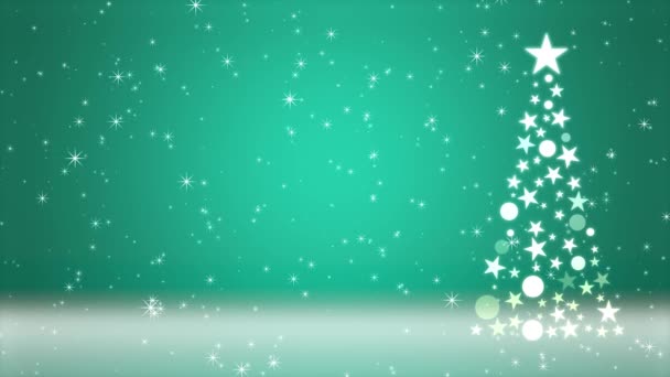 圣诞树和闪烁着火花的彩色背景的视频 — 图库视频影像