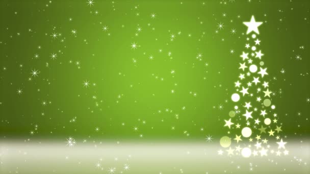 圣诞树和闪烁着火花的彩色背景的视频 — 图库视频影像