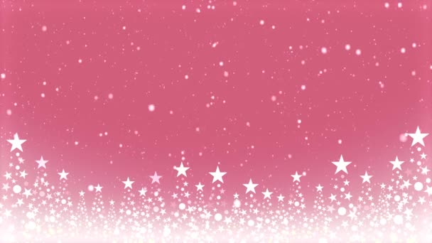 Кадри Падаючого Снігу Ялинку Кольоровий Фон Багато Снігу — стокове відео