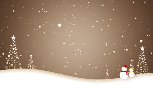雪人在雪地中行走的视频 循环视频 — 图库视频影像