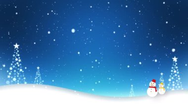 Kardan adamların karda yürüme videosu (döngü videosu)