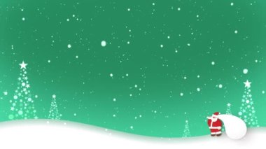 Karda yürüyen Noel Baba 'nın görüntüsünde 