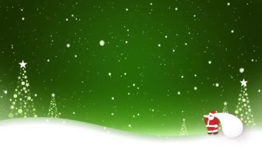 Karda yürüyen Noel Baba 'nın görüntüsünde 