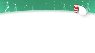 Noel Baba 'nın karda yürüdüğünü gösteren bir döngü videosu.)