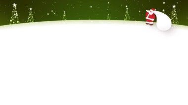 Noel Baba 'nın karda yürüdüğünü gösteren bir döngü videosu.)