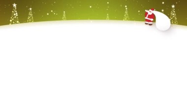 Noel Baba 'nın karda yürüdüğünü gösteren bir döngü videosu.)