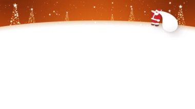 Noel Baba 'nın karda yürüdüğünü gösteren bir döngü videosu.)