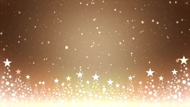 圣诞树上飘雪的画面 彩色背景 — 图库视频影像
