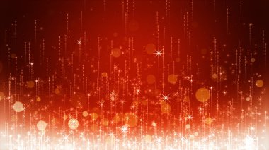 Renkli bir arkaplanda ışıldayan parçacıkların görüntüsü