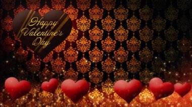 Video of floating chocolate hearts, Valentine's Day