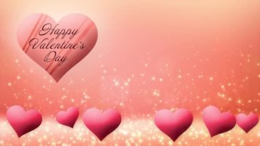 Video of floating chocolate hearts, Valentine's Day