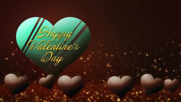 Video Floating Chocolate Hearts Valentine Day — Stock videók