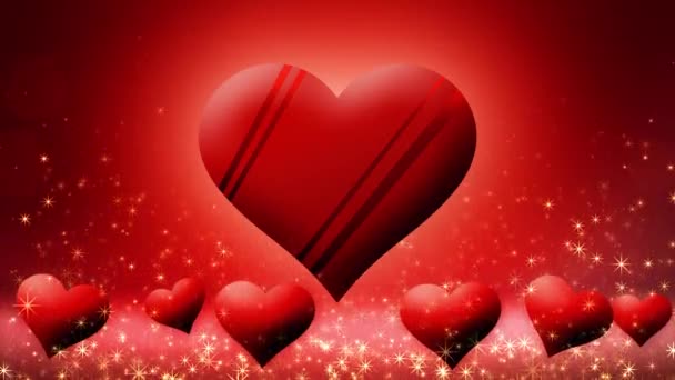 Видео Плавающих Шоколадных Сердец День Святого Валентина — стоковое видео