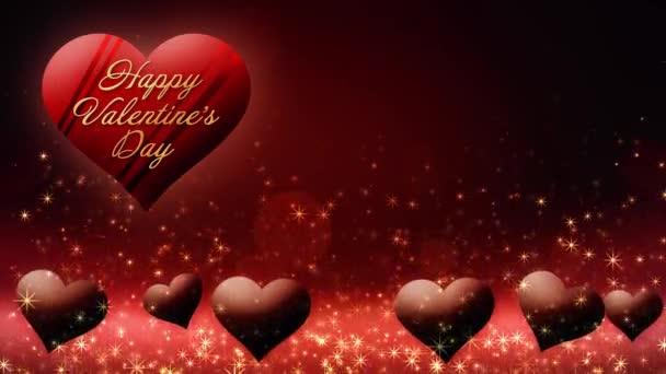 Video Floating Chocolate Hearts Valentine Day — Video Stock