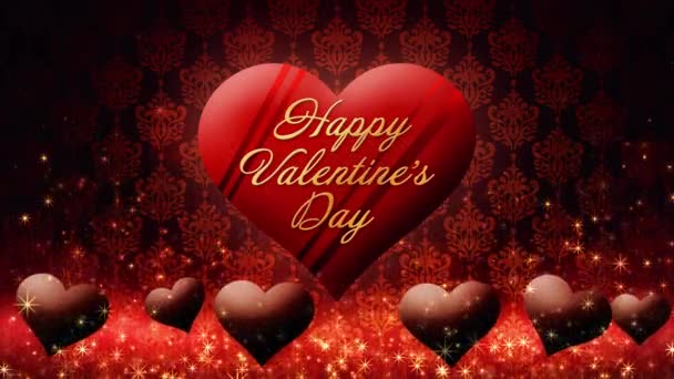 Відео Плаваючих Шоколадних Сердець Валентинів День — стокове відео