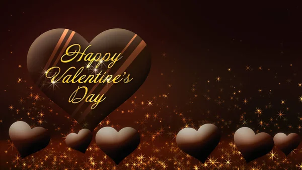 Floating chocolate heart image, Valentine's Day