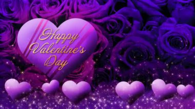 Video of chocolate hearts floating on a rose background, Valentine's Day