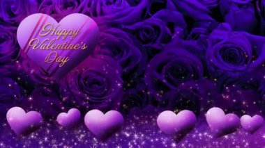 Video of chocolate hearts floating on a rose background, Valentine's Day