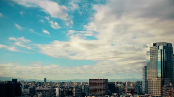 Video Sky Clouds City Buildings Daytime — Video Stock
