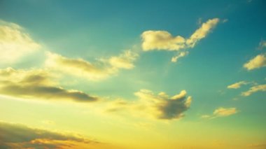 Video of sky, clouds, city and buildings, sunset