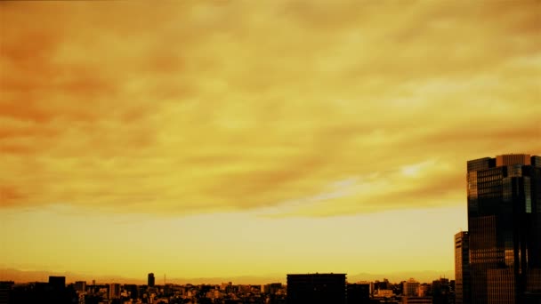 Video Sky Clouds Towns Buildings Daytime Sunset — 비디오