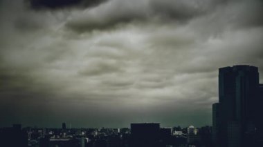 Video of sky, clouds, city and buildings, daytime