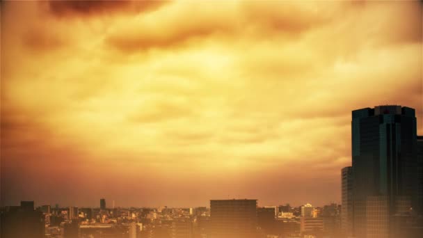 Video Sky Clouds City Buildings Daytime — 图库视频影像