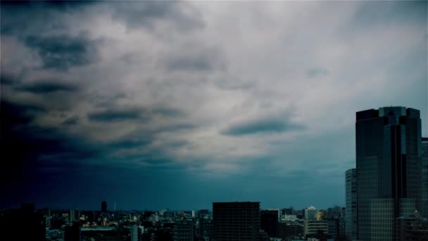 Video Sky Clouds City Buildings Daytime — Vídeos de Stock