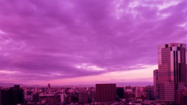 Video of sky, clouds, city and buildings, daytime