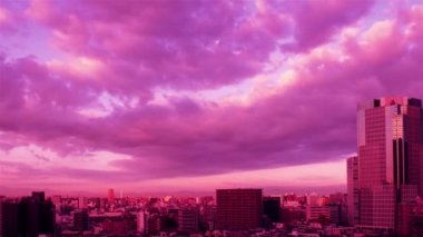 Video of sky, clouds, city and buildings, daytime