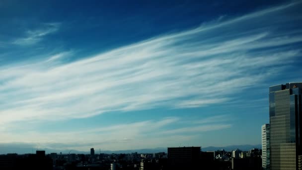 Video Von Himmel Wolken Stadt Und Gebäuden Tagsüber — Stockvideo