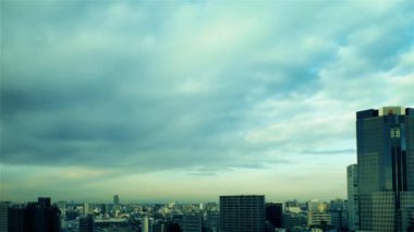 Video of sky, clouds, city and buildings, daytime